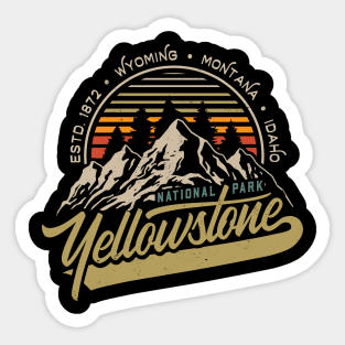 Yellowstone National Park Hiking Camping Sticker